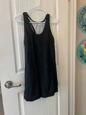 VENUS Black Swim Dress Racerback One Piece Flowy Tummy Control Size L